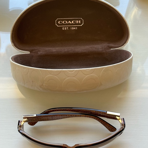 Brown Tortoise Shell Coach Sunglasses. Like new! With white hard Coach case incl - Picture 5 of 12